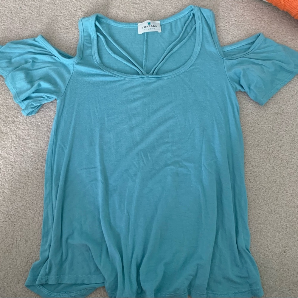 Soft and comfy shoulder cut out shirt